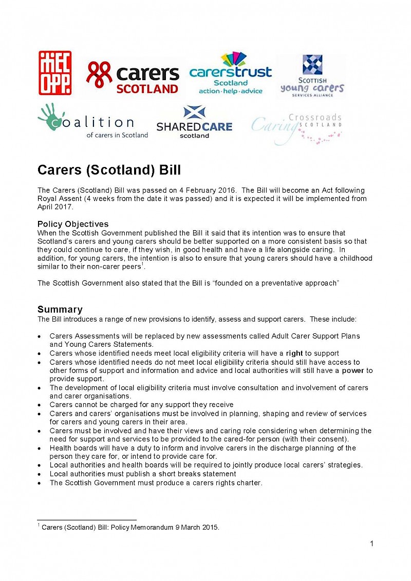 Carers (Scotland) Act 2016